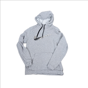 Men's Nike Dri Fit Pullover Training Hoodie Gray Size Medium